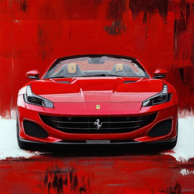 Ferrari Portofino Schilderij